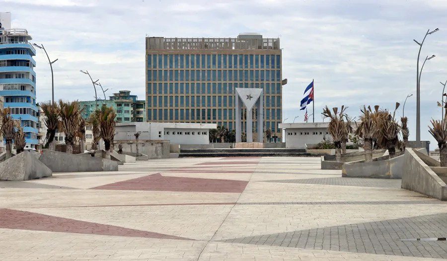 Fotografía del espacio central de La Tribuna Antimperialista este lunes, en La Habana, (Cuba). EFE/ Ernesto Mastrascusa