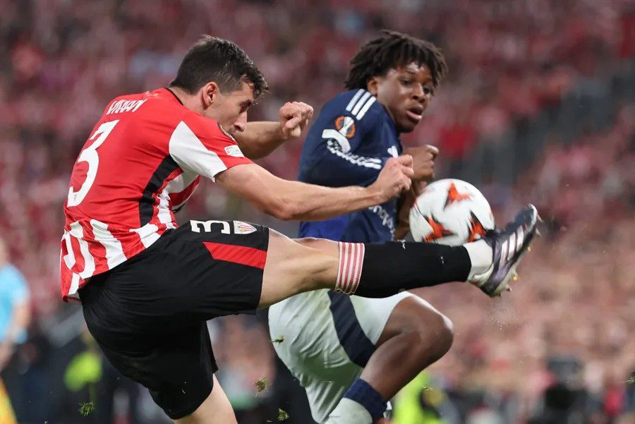 Encuentro de ida de las semifinales de la Liga Europa entre Athletic Club y Manchester United en San Mamés