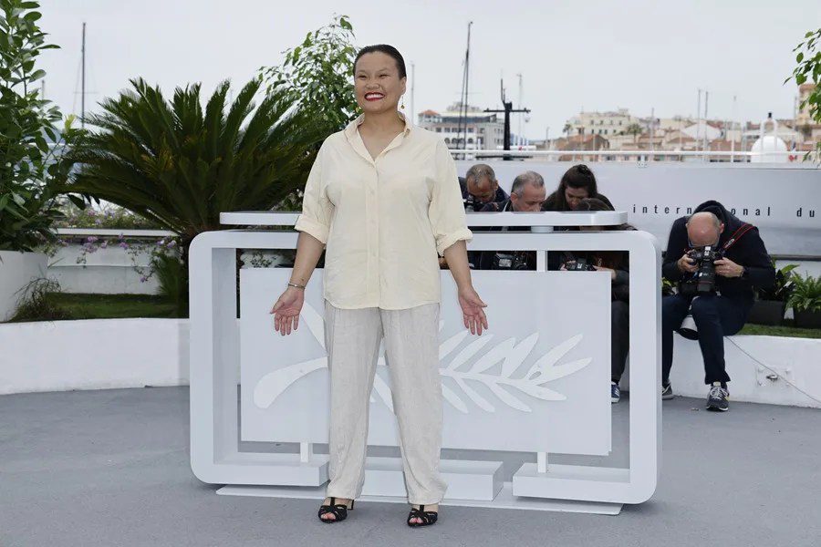 La directora Zoljargal Purevdash, en el Festival de Cannes.